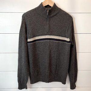 Men’s Timberland ¼ Zip Mock Collar Lambswool Sweater Small